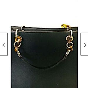 Dasein Handbag Bag Black Zipper Snap Inner Pockets